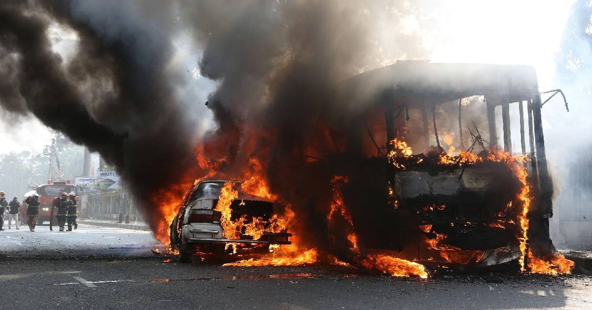 bus fire arson