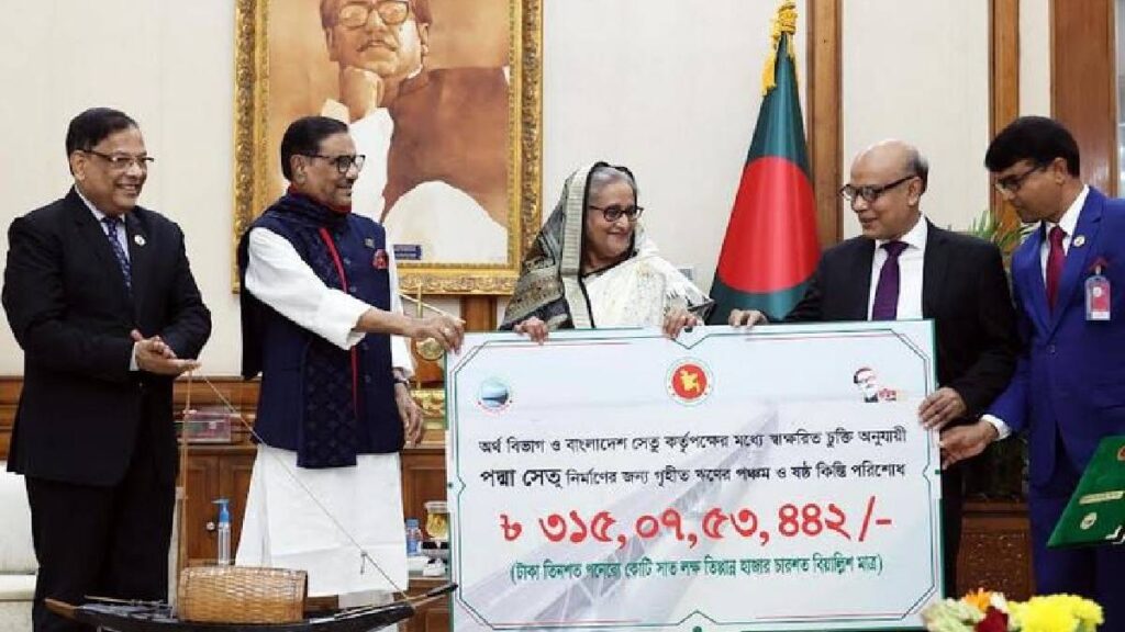 sheikh hasina padma bridge loan installments