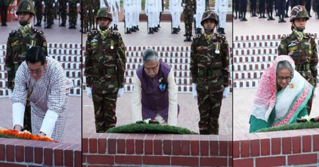 "President Shahabuddin, PM Hasina Honor Liberation War Martyrs on 54th Independence Day"