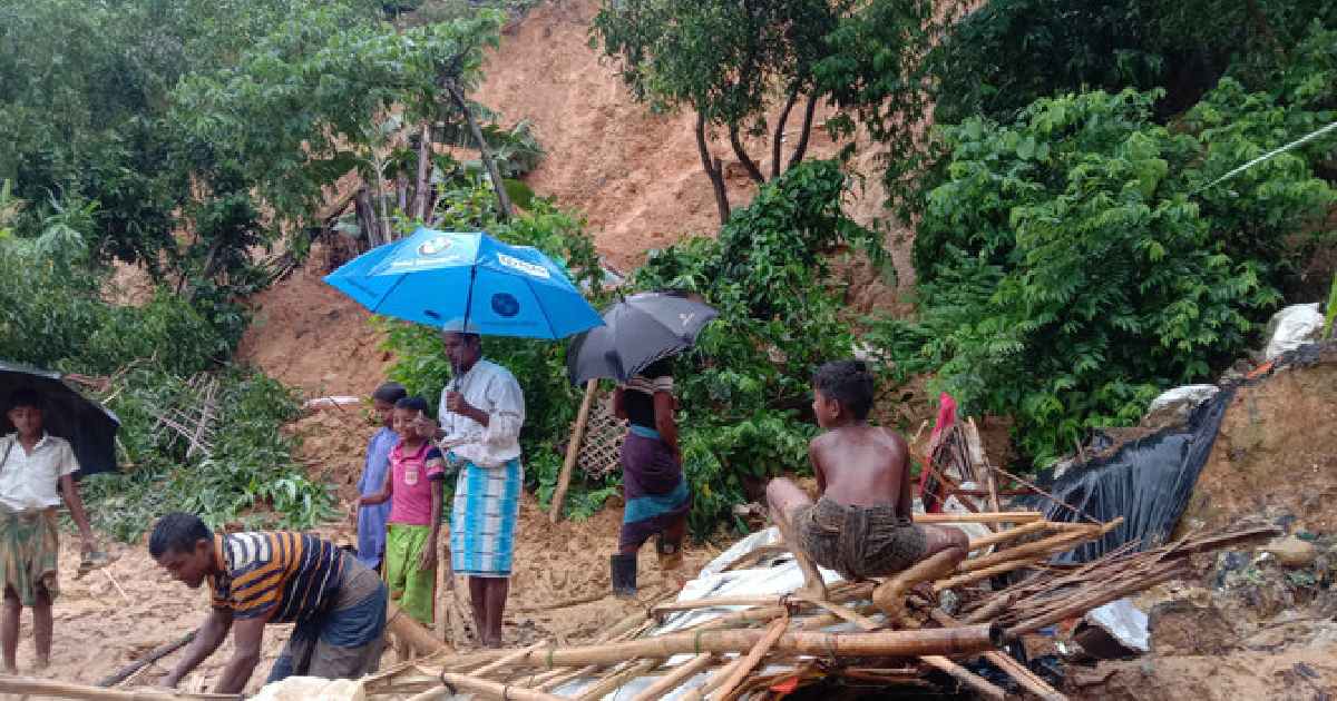 Rohingyas cox's bazar landslide