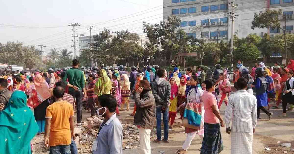 ashulia factory protest